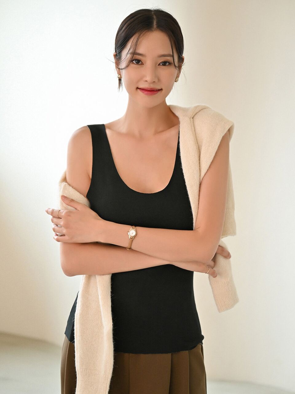 Solid Lined Thermal Underwear Top