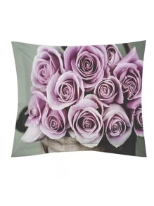 Floral Print Duvet Cover Set Without Filler - Multicolor - View 5