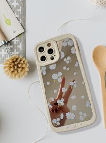 花卉圖案鏡面手機殼 - 彩色 - 查看 1