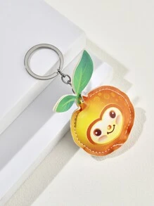 Llavero con dibujos animados naranja accesorio