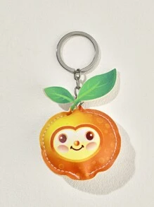 Llavero con dibujos animados naranja accesorio