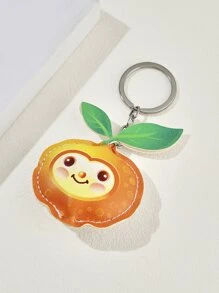 Llavero con dibujos animados naranja accesorio