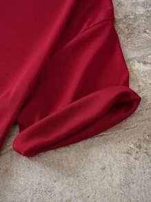 INAWLY Heart And Feather Print Tee - Burgundy - View 4