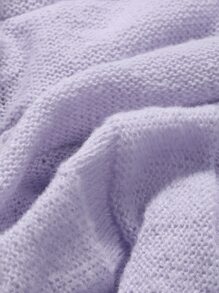 DAZY Solid Drop Shoulder Jumper - Lilac Purple - View 7