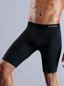 1 quần đùi dài cho nam Quần lót nam gợi cảm Quần lót nam thể thao Quần lót nam Quần short chữ cái Dây thun Quần lót nam - màu đen - Xem 5