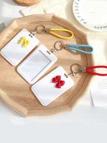 1pc Bow Decor Random Color Card Cover