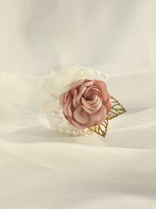 Hoa & Ngọc trai giả trang trí vòng đeo tay ngày lễ tình nhân - Nhiều màu - Xem 3