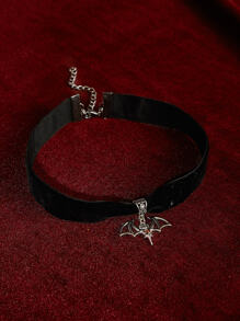 ROMWE Goth Gargantilla murciélago accesorio - Negro - Ver 5