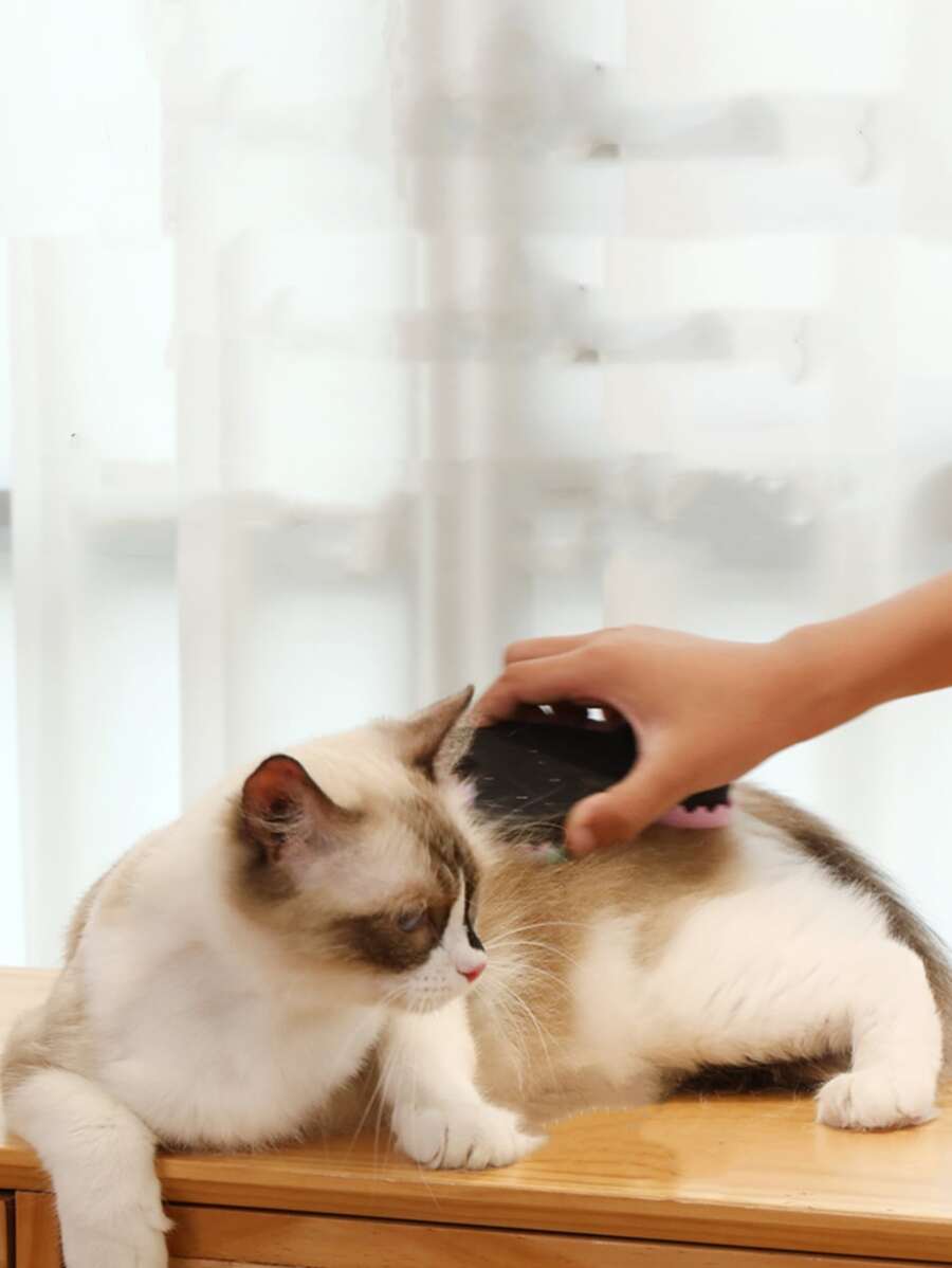 1pc Color Block Pet Hair Comb - Multicolor - View 1