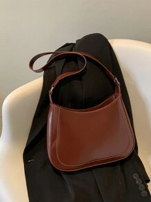 Mini Zipper Hobo Bag - Chocolate Brown - View 1