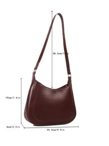 Mini Zipper Hobo Bag - Chocolate Brown - View 3