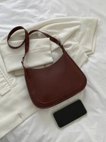 Mini Zipper Hobo Bag - Chocolate Brown - View 4