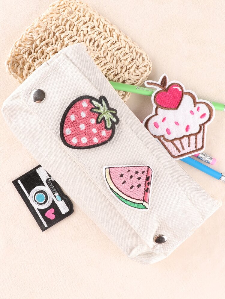 4 piezas Parche termoadhesivo alimento & en forma de cámara - Multicolor - Añade 8