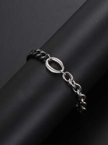 Men Two Tone Bracelet - Multicolor - View 2