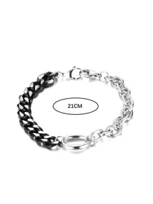 Men Two Tone Bracelet - Multicolor - View 3