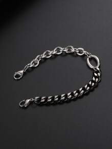 Men Two Tone Bracelet - Multicolor - View 4