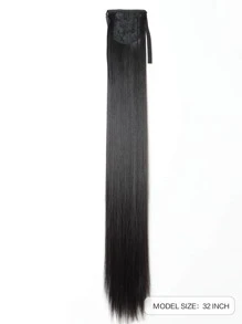 Nối dài tóc tổng hợp kiểu đuôi ngựa cực dài - màu đen - Xem 2