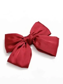 Clip francés con decoración de lazo, clip para el cabello lindo para el Día de San Valentín - Rojo - Ver 2