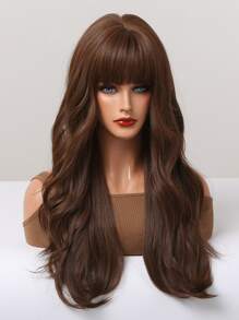 Long Body Wave Synthetic Wig With Bangs