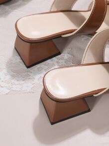 Xăng đan Cao gót Nữ Khóa màu trơn Thanh lịch - Rỉ Nâu - Xem 5