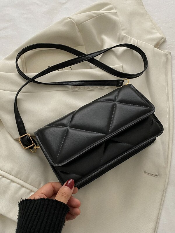 Mini Geometric Quilted Square Bag