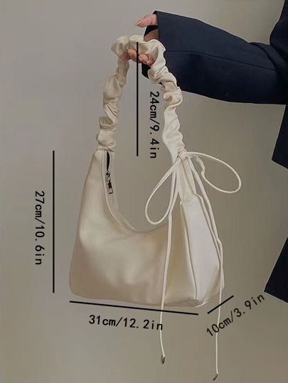 Lightweight , Business Casual Ruched Detail Hobo Bag , Mothers Day Gift For Mom For Teen Girls Women College Students , Rookies & White-collar Workers Perfect for Office , College , Work , Business , Commute , Outdoors , Travel , Outings