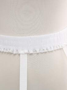 1pc White Lolita Skirt Accessory - Hoop Crinoline Petticoat For Daily, Cosplay, Party, Costume Fall Clothes For Women - White - View 4