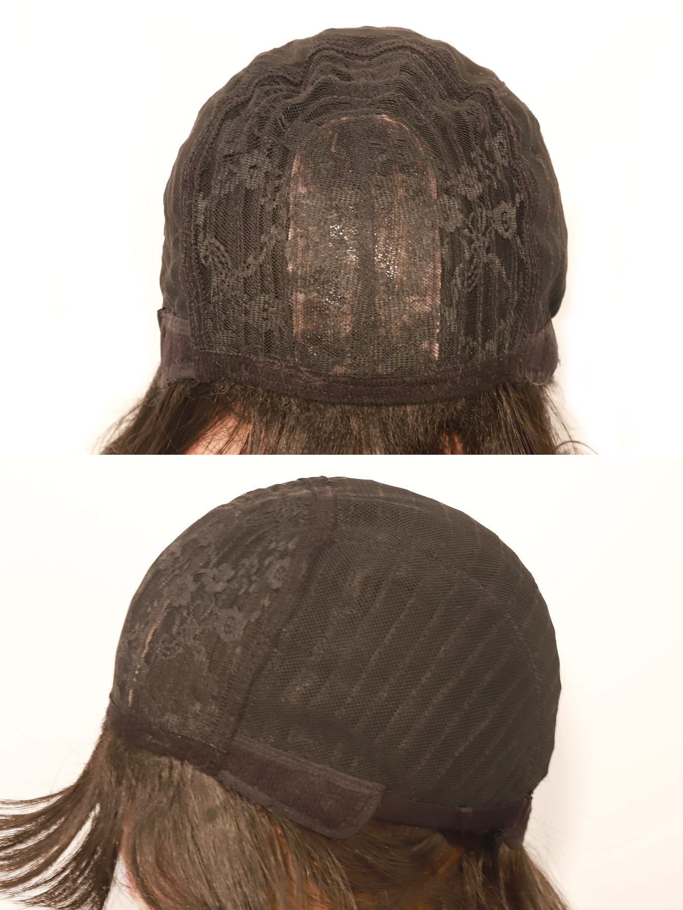 Miniatura 3 de Peluca sintética largo ondulado con tupe Negro