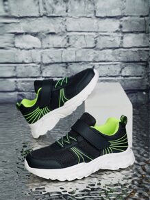 Boys Striped Pattern Running Shoes, Lace-up Front Sneakers - Multicolor - View 2