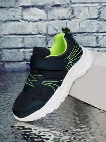 Boys Striped Pattern Running Shoes, Lace-up Front Sneakers - Multicolor - View 4