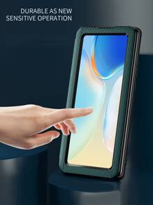 透明翻蓋手機殼 - 綠色 - 查看 3