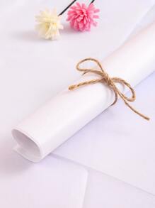 10入組素色禮品包裝紙帶繩索 - 白色 - 查看 4