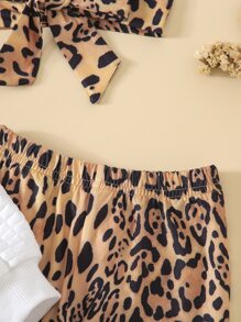 Cô Gái Trẻ In Trái tim Áo nỉ & In hoa Báo Xà cạp Với băng đô - Nhiều màu - Xem 8