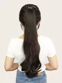 Extensión de Coleta larga rizada con garra - Negro - Ver 1