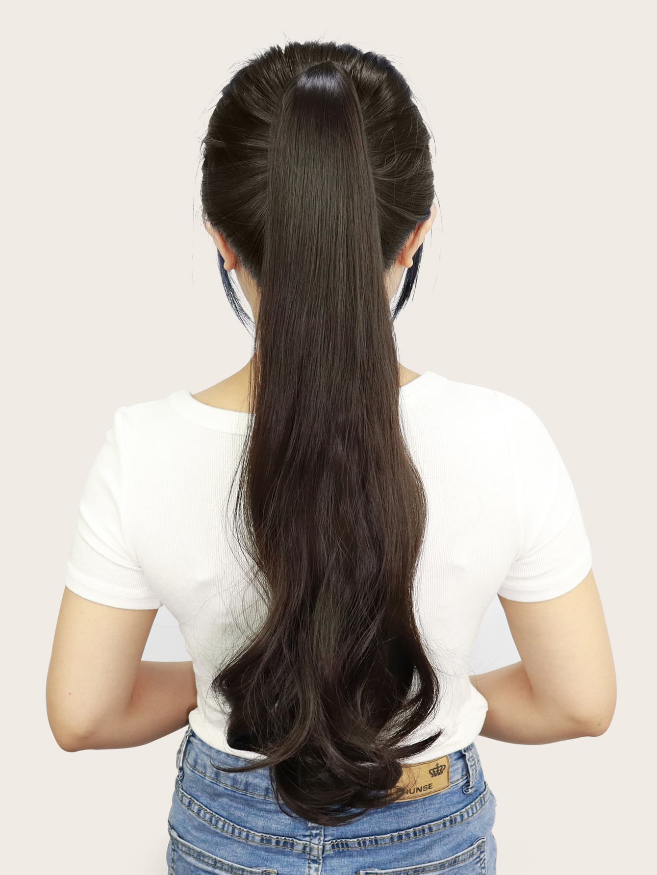 Extensión de Coleta larga rizada con garra - Negro - Ver 1