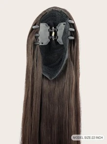 Extensión de Coleta larga rizada con garra - Negro - Ver 2