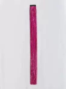 Clip In Long Straight Synthetic Hair Extension - Hot Pink - View 1