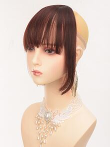 夾片前劉海有鬢角 - Dark Brown - 查看 5