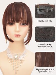 夾片前劉海有鬢角 - Dark Brown - 查看 6