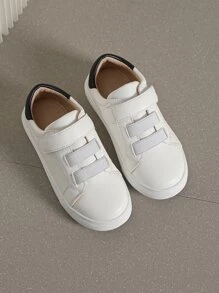 女孩拼接面魔術貼板鞋 - 白色 - 查看 5