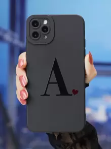 Ốp Điện Thoại Họa Tiết Chữ Tương Thích Với iPhone 15/15Pro/15Plus/15Promax - màu đen - Xem 1