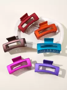 6 cái Vuốt Tóc Hình Chữ Nhật - Nhiều màu - Xem 1