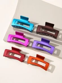 6 cái Vuốt Tóc Hình Chữ Nhật - Nhiều màu - Xem 3