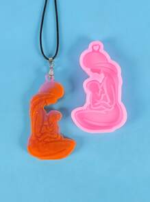 1 pieza Molde de silicona con diseño de figura DIY - Rosa - Ver 3