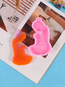 1 pieza Molde de silicona con diseño de figura DIY - Rosa - Ver 5