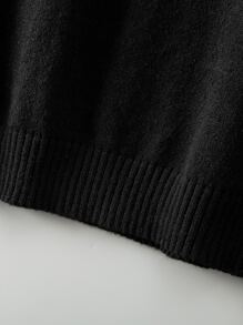 Aesthetic Post--Men Striped Trim Sweater Vest - Black - View 4