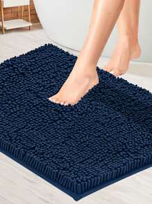 1入組素色雪尼爾防滑浴室毯 - 藏蓝色 - 查看 1