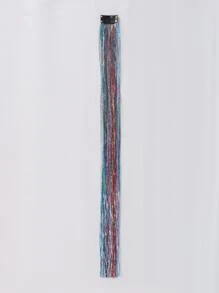 1pc Laser Clip In Long Straight Synthetic Hair Extension - Multicolor - View 3