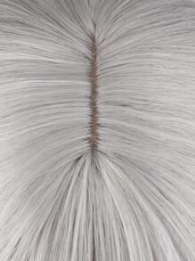 Tóc giả tổng hợp dài xoăn có mái - Xám - Xem 3