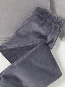 Boys' (little) Plush Letter Embroidered Homewear Set - Multicolor - View 4